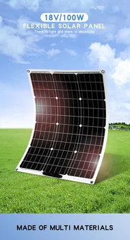 Комплект гибких солнечных панелей SMARAAD мощностью 100 Вт 200 Вт 18 В, Водонепроницаемый Высокоэффективный контроллер линии зарядки постоянным током, Легкая Бесплатная Солнечная энергия