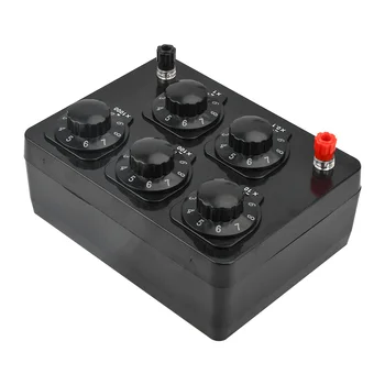 Коробка с регулируемым переменным сопротивлением, Декадный резистор, Экспериментальное оборудование 0-9999.9 для обучения коробке с физическим сопротивлением 2