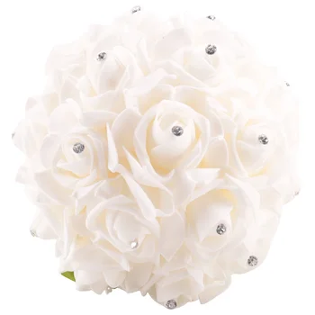 Красивый свадебный букет Невесты, свадебный букет из цветов подружки невесты, букет из искусственных цветов, букет из роз, белые свадебные букеты-Зеленый 3