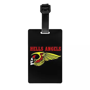 Логотип Hells Angels World, Багажная бирка, Мотоциклетный чемодан, чехол для конфиденциальности багажа, идентификационная этикетка