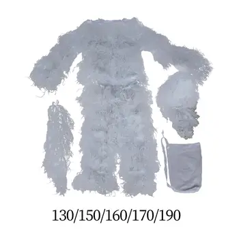 Маскировочный костюм Куртка и брюки Легкая охотничья одежда Белоснежный костюм для наблюдения за птицами Охоты на открытом воздухе