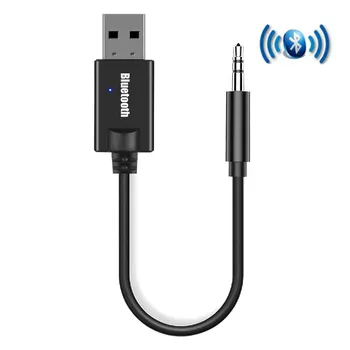 Мини 3,5 мм разъем AUX Bluetooth приемник Автомобильный комплект Аудио MP3 Музыка USB адаптер для беспроводной клавиатуры FM радио динамик