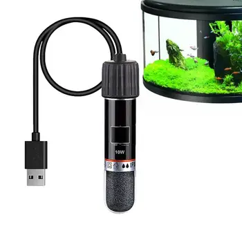 Мини-аквариумный нагревательный стержень USB Перезаряжаемый термостат для аквариума с рыбками Стержень 10 Вт Погружной аквариумный нагреватель постоянной температуры 26C