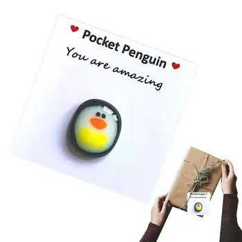 Мини-Милый Карманный Пингвин Обнимает Маленького Карманного Пингвина, Обнимает Дружелюбных Животных, Специальные Поощрительные Подарки Для Пингвинов На День Рождения.