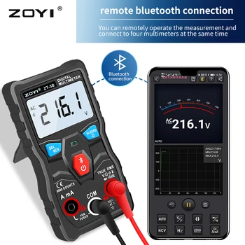 Мини-тестеры ZT-5B True RMS Bluetooth Multimetro Digital на 6000 отсчетов Профессиональный аналоговый мультиметр переменного/постоянного тока, напряжения 0