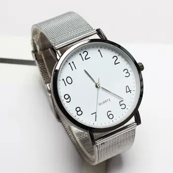 Модные кварцевые Брендовые наручные часы из стальной полосы Роскошные Горячие Часы Мужская Мода Спортивные Кварцевые Часы Мужские Часы Унисекс Простой Бизнес