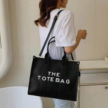 Модные сумки-тоут для женщин, большая сумка, высококачественная сумка для покупок из искусственной кожи, женская брендовая сумка через плечо, милая сумка через плечо 0
