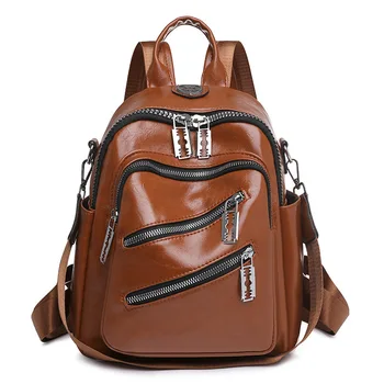 Модный женский рюкзак, дизайнерский рюкзак для путешествий из искусственной кожи, повседневная сумка через плечо, высококачественные школьные сумки для девочек-подростков, Sac 0