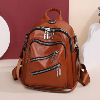 Модный женский рюкзак, дизайнерский рюкзак для путешествий из искусственной кожи, повседневная сумка через плечо, высококачественные школьные сумки для девочек-подростков, Sac 3