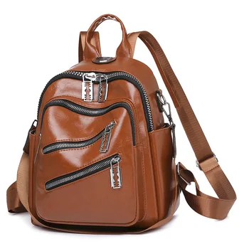 Модный женский рюкзак, дизайнерский рюкзак для путешествий из искусственной кожи, повседневная сумка через плечо, высококачественные школьные сумки для девочек-подростков, Sac 5