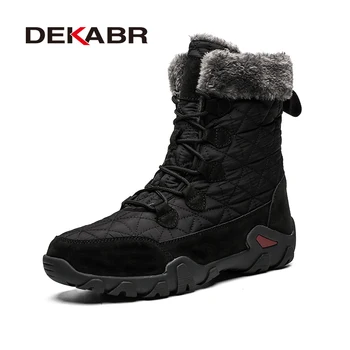 Мужские ботинки DEKABR, мужские зимние ботинки, повседневные водонепроницаемые ботинки на платформе в британском стиле, осенняя модная теплая плюшевая обувь, мужские ботинки