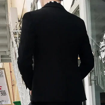 Мужской блейзер с золотой вышивкой в корейском стиле, приталенный блейзер Hombre Stage, мужской пиджак для выпускного вечера Terno Masculino 5