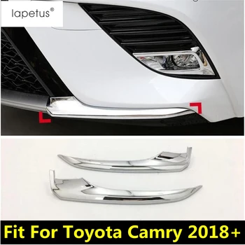 Накладка защитной полосы нижнего угла переднего бампера для Toyota Camry 2018 - 2022 Аксессуары из АБС-пластика, хрома/углеродного волокна