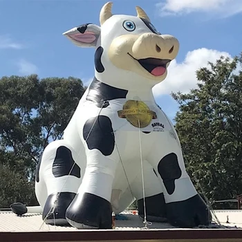 Напольная сидящая надувная священная корова Гигантская Надувная Молочная Корова Надувная Молочная Корова Крупный Рогатый Скот бык с воздуходувкой Для рекламы