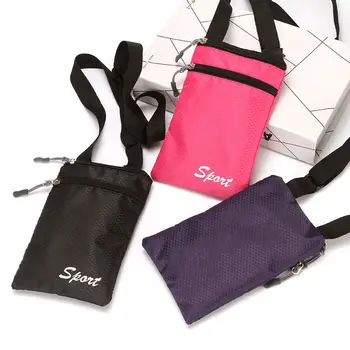 Натуральный цвет, перекинутый через плечо, Маленькая простая модная сумка с надписью для мобильного телефона, сумка-мессенджер, сумка для хранения. 0