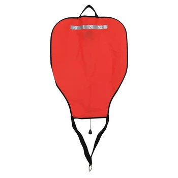 Нейлоновая подъемная сумка для подводного плавания с аквалангом, видимая плавучая сумка с открытым дном, Спасательный мешок с плавучим буем (красный)
