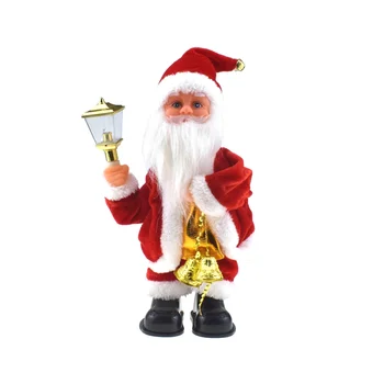 Новинка, Трясущиеся Огни и Колокольчики, Кукла Санта-Клауса с Музыкой, Электрические Качели, Игрушки на День Санта-Клауса 0