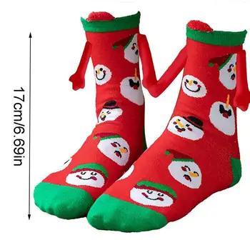 Носки для рук, Дышащие Рождественские Магнитные носки для пары, мультяшные хлопчатобумажные Носки для повседневной жизни, Спортивная ходьба 5