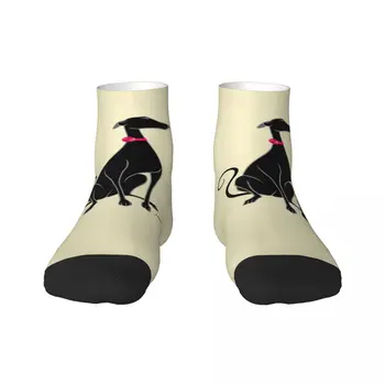 Носки с забавным принтом для женщин и мужчин, эластичные носки для собак Greyhound Whippet Dog Crew на лето, осень и зиму