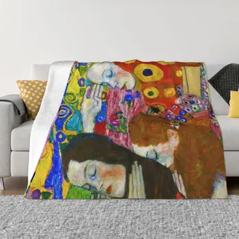 Одеяла Gustav Klimt Hope II с теплой фланелевой росписью, Художественное Покрывало для постельного белья, Дорожный диван