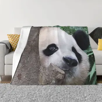 Одеяло для животных Fubao Panda Fu Bao, клетчатые фланелевые флисовые пледы для прочного домашнего декора.