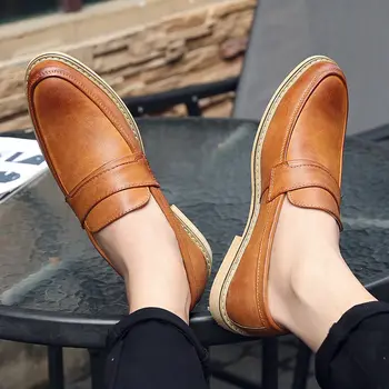 Осенняя мужская обувь 2023 года, кожаные мужские модельные туфли, Роскошные мужские деловые оксфорды, Классическая обувь для джентльменов