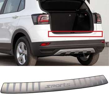 Отделка Багажника Защитный Чехол Для Порога Заднего Бампера Volkswagen VW T-CROSS Наклейки На Пороги Автомобиля Аксессуары Для Укладки 2019-2023