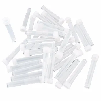 пластиковый Флакон-тюбик с коническим дном 10 мл, прозрачный, белый, с Завинчивающимися крышками, 100 шт 0