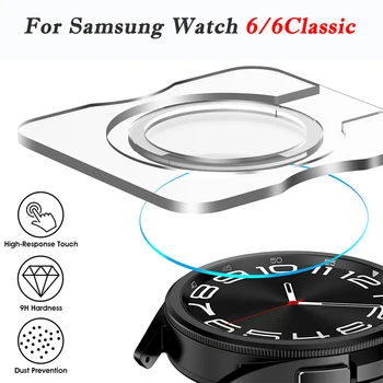 Пленка Из Закаленного Стекла Для Samsung Galaxy Watch 4 5 6 Classic 47 мм 43 мм 40 мм 44 мм Легко Устанавливаемая Защитная Пленка Для Экрана С Инструментом Выравнивания