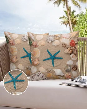 Пляжная раковина Морской звезды, песок, водонепроницаемая наволочка, Декоративная наволочка для дивана-кровати, домашний декор, Наволочка для автомобиля
