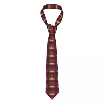Повседневный узкий галстук из дерева Иггдрасиль с наконечником стрелы, тонкий галстук для мужчин, мужские аксессуары, простота для вечернего официального галстука