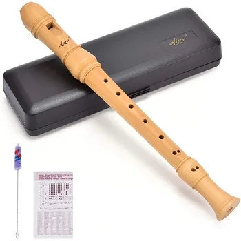 Профессиональный рекордер для сопрано Style Key 3 Wood C, немецкая флейта-блокфлейта из клена Айерси с корпусом в стиле барокко или в твердом корпусе в стиле барокко