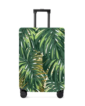 Растение из тропических джунглей Монстера Зеленая Дорожный чехол для багажа Эластичный чехол для багажа, чехол для чемодана, Пылезащитный чехол, Аксессуары для путешествий