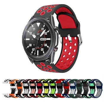 Ремешок 22мм 20мм Для Samsung Galaxy Watch 3 41мм 45мм Силиконовый Спортивный Браслет Ремешки для Наручных Часов Galaxy Watch 42мм 46мм S3 S2 Band