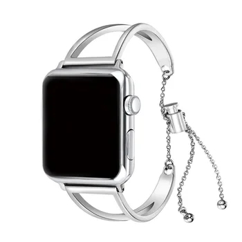 Ремешок для Apple Watch band 45 мм 41 мм 44 мм 40 мм 49 мм манжета из нержавеющей стали модная дизайнерская цепочка iWatch series 4 3 5 se 6 7 8 ultra