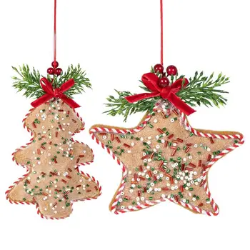 Рождественские украшения из войлока, Подвесные декоративные подвесные аксессуары, Елочные украшения, Рождественское украшение для дома для гостиной 0