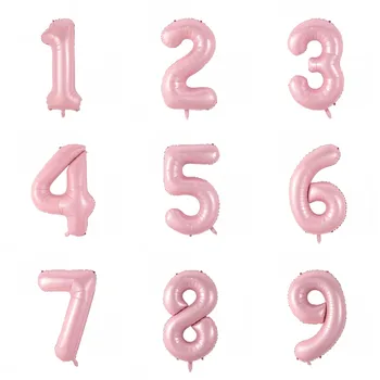 Розовые 40-дюймовые воздушные шары из фольги со звездным сердцем С Днем Рождения Украшения для вечеринок Для детей, взрослых, девочек, Юбилейных глобусов для детей 4