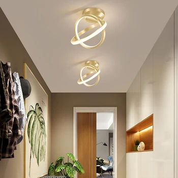 Роскошные потолочные светильники для комнат, прихожих, коридора с холодным теплым золотым светом, светодиодные светильники Потолочный светильник для освещения гостиной