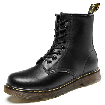 Сезон 2024 Кожаная мужская обувь, ботильоны, уличная повседневная обувь, легкие дизайнерские мужские теплые рабочие ботинки, Классические ботинки ручной работы