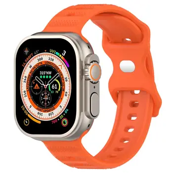 Силиконовый Ремешок для Apple Watch Band Ultra 49 мм 45 мм 42 мм 41 мм 38 мм 40 мм 44 мм Спортивный браслет Ремешок для часов iWatch 8 7 se 6 5 4 3 1