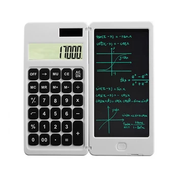 Солнечный Калькулятор Портативный Калькулятор С Доской Для Письма Для Финансового офиса Учащихся Школьного Калькулятора 4