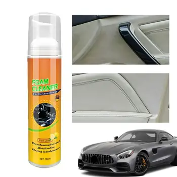 Средство для чистки салона автомобиля Удобное средство для чистки пены для кожи автомобиля с защитой от ультрафиолета Средства для ухода за салоном автомобиля для тканей, кожи, металла