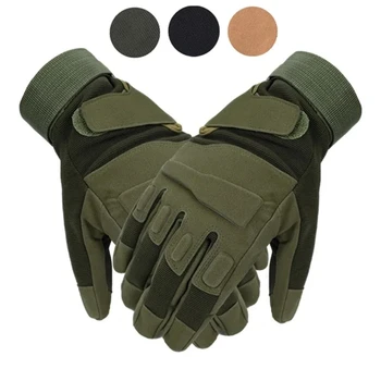 Тактические перчатки с полными пальцами Для спорта на открытом воздухе, велосипедные Противоскользящие перчатки, Армейские перчатки для пейнтбола, стрельбы, Страйкбола, велосипедные Полуперчатки