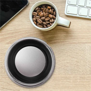 Удобный съемный кофейный фильтр из нержавеющей стали, сетчатое сито для кофейной машины, аксессуары для домашнего офиса (двойная чашка)