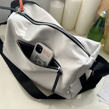 Универсальная нейлоновая велосипедная сумка-мессенджер для мужчин и женщин большой емкости, спортивная сумка через плечо, повседневная сумка через плечо 0