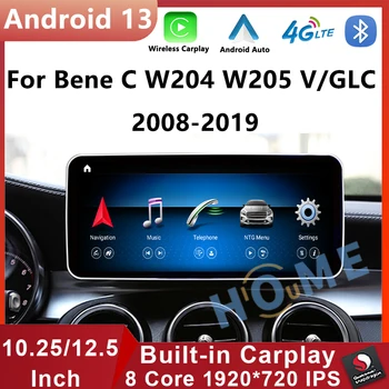 Цена по Прейскуранту завода изготовителя Android 13 AUTO Carplay Для Mercedes Benz C Class W205 S205 GPS Навигация Радио Мультимедиа Сенсорный Экран 4G DSP