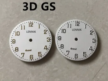 Циферблат S-Watch nh35 GS с логотипом 3D-печати для механизма nh35 диаметром 28,5 мм и 3,0-3,8 фута 0