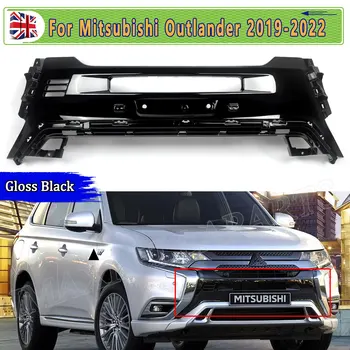 Черная решетка центральной крышки переднего бампера для Mitsubishi Outlander 2019-2020, панель центральной крышки решетки переднего бампера