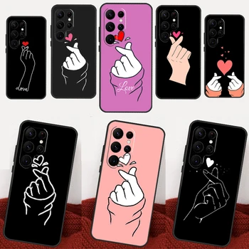 Чехол Love On The Finger Kpop Для Samsung Galaxy S22 Ultra S20 FE S21 FE S8 S9 S10 Plus Note 10 20 S23 Ultra Cover 0