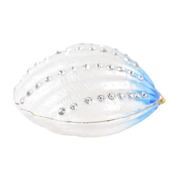 Шкатулка для драгоценностей Sea for shell с эмалью F19D с кристаллами Кольца Серьги Ожерелье для хранения